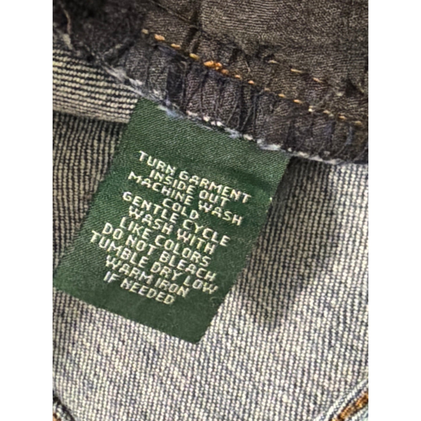 Polo Ralph Lauren Size 12 Dark Wash Mid Rise Cargo  Jeans
