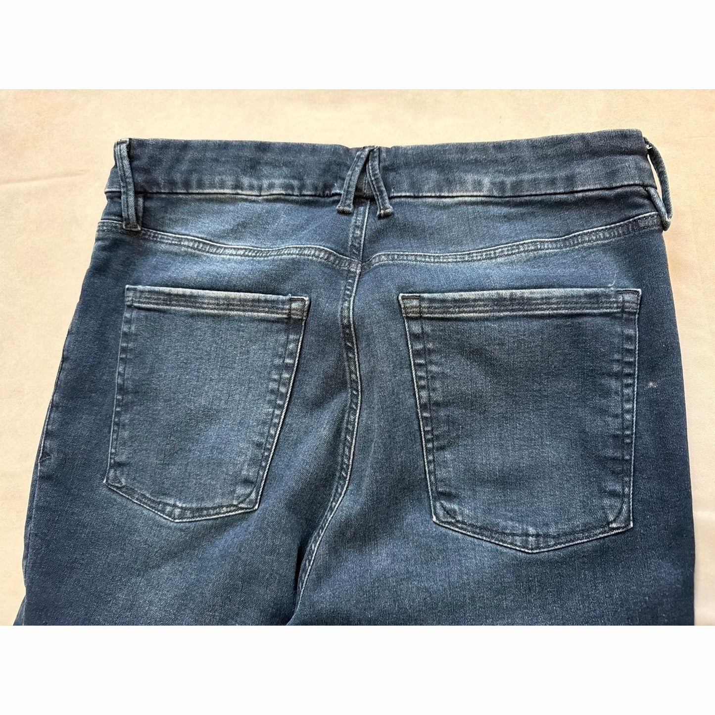 Good American Always Fits Good Classic Jeans 14-18 Dark Wash Cut Hem EUC