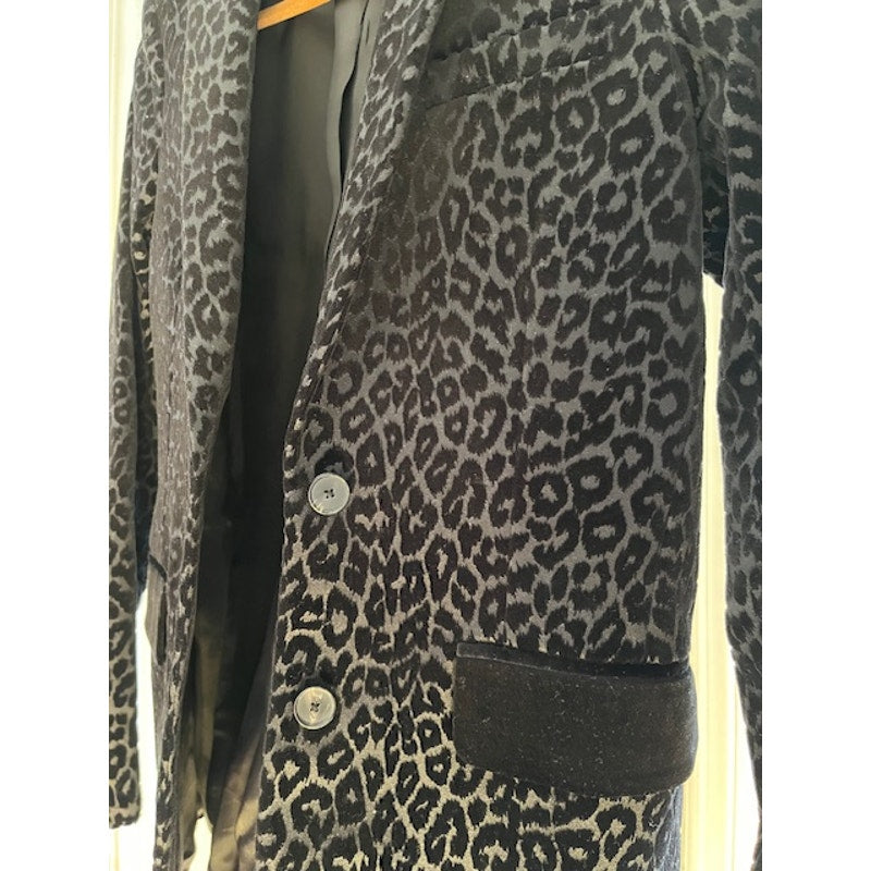 The kooples black leopard velvet blazer Size EU 34, US 4