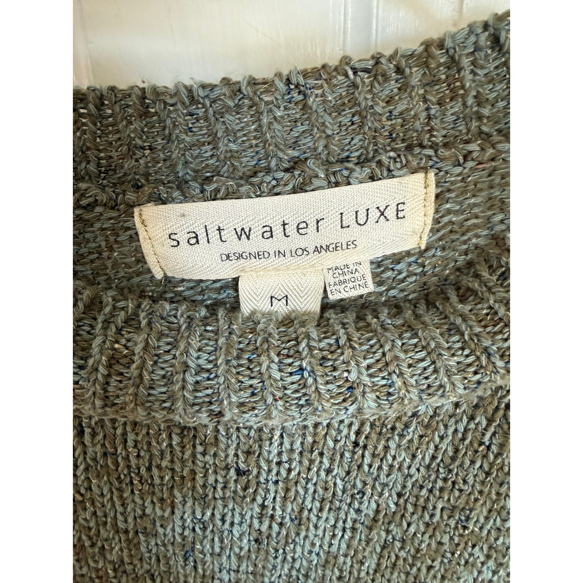Saltwater Luxe Green Sweater Size Medium