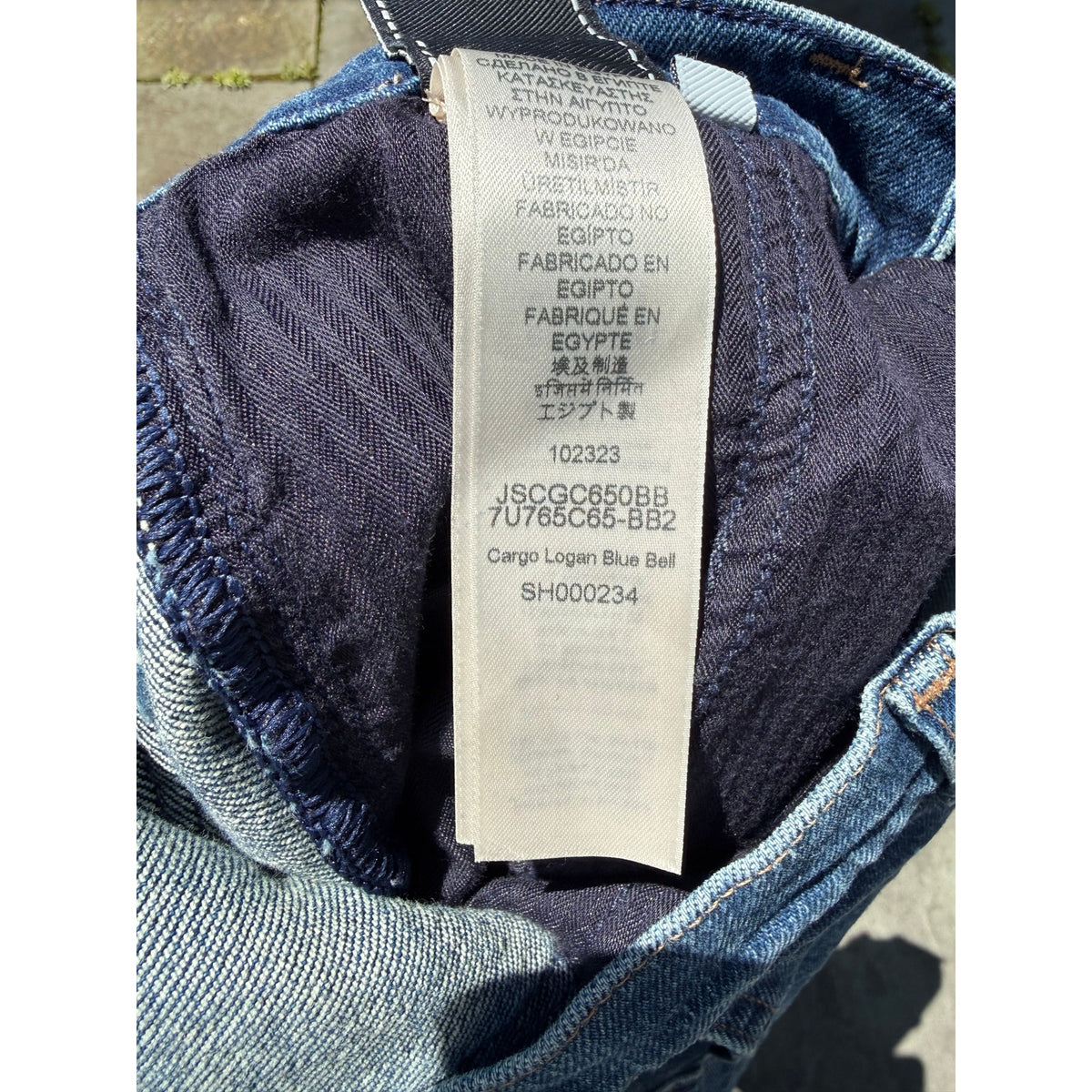 7 For All Mankind Cargo Logan Jeans Blue Bell Size 26 EUC Utility