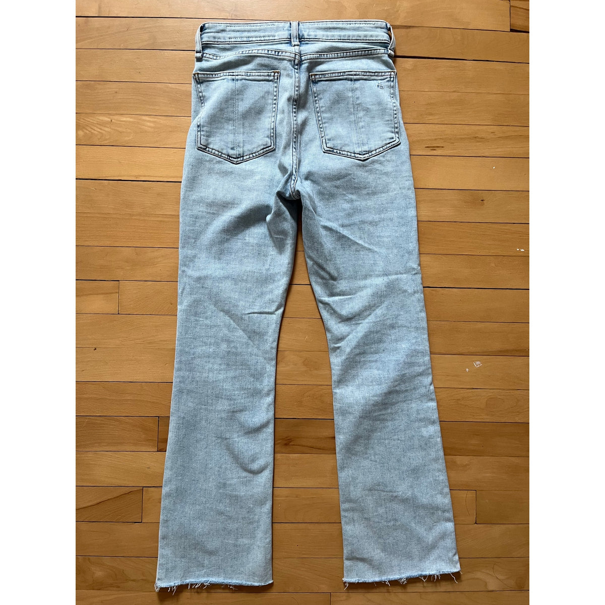 Rag & Bone Nina High Rise Ankle Flare Jeans Jade Light Wash Size 25