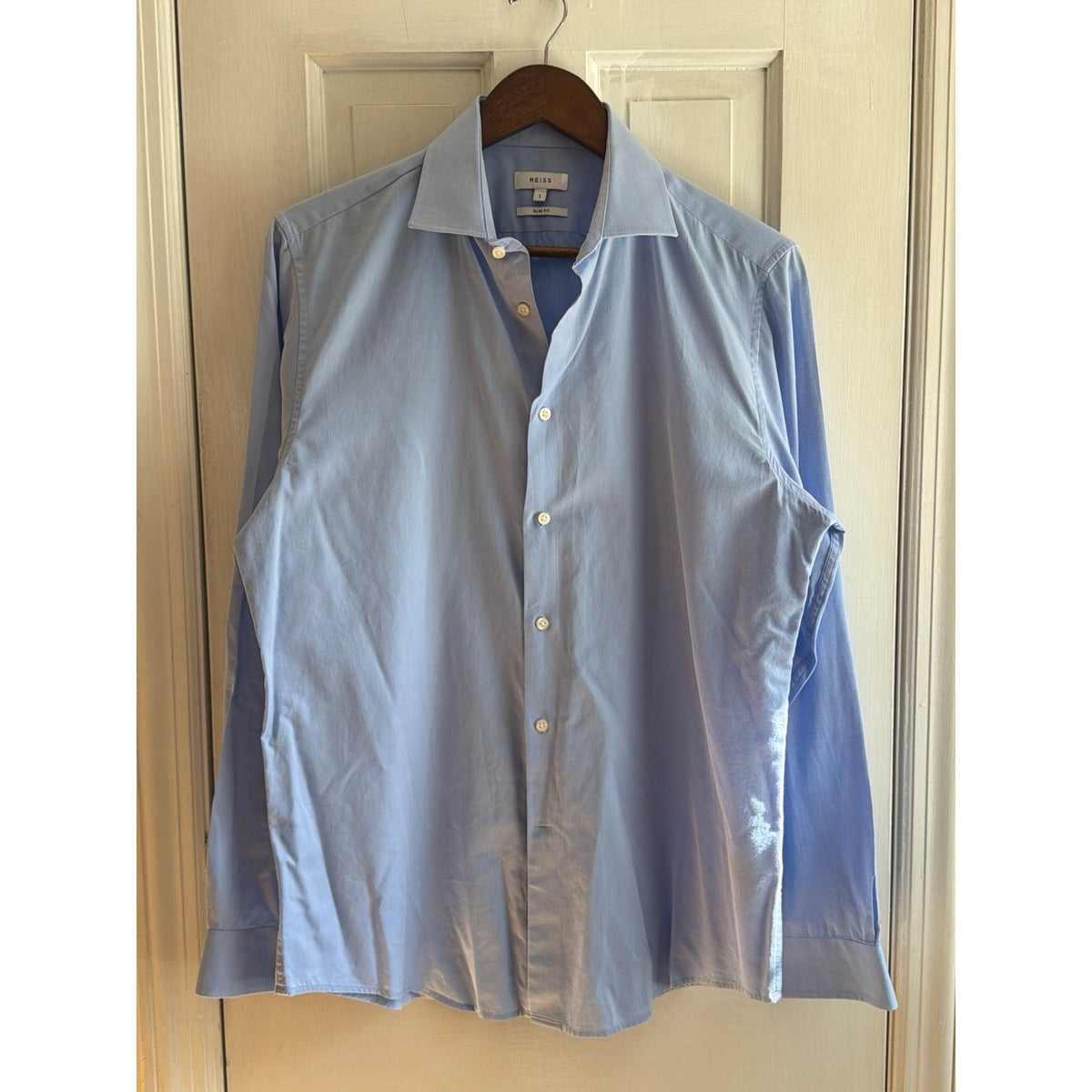 Reiss Men's Steer Slim Fit Long Sleeve Dress Shirt - Large 