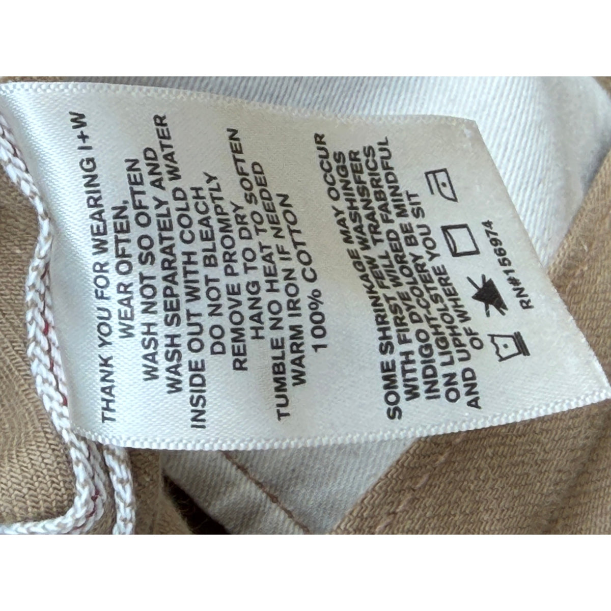 Imogene + Willie Barton Slim Tan Khaki Denim Cropped Pants Size 28