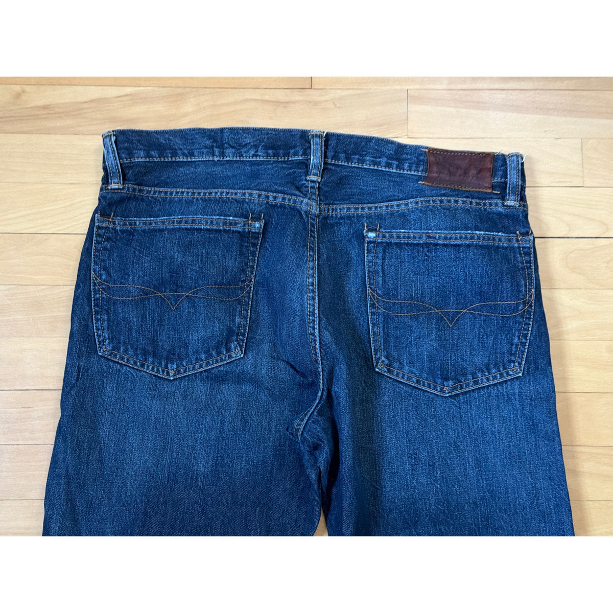 Vintage Polo Ralph Lauren Size 38 x 30  Blue Wide Leg Mens Jeans
