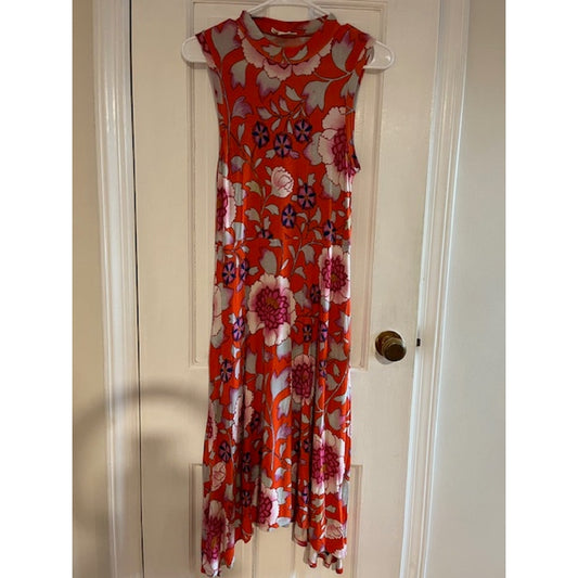 Maeve Orange Floral Spring Dress - X-small