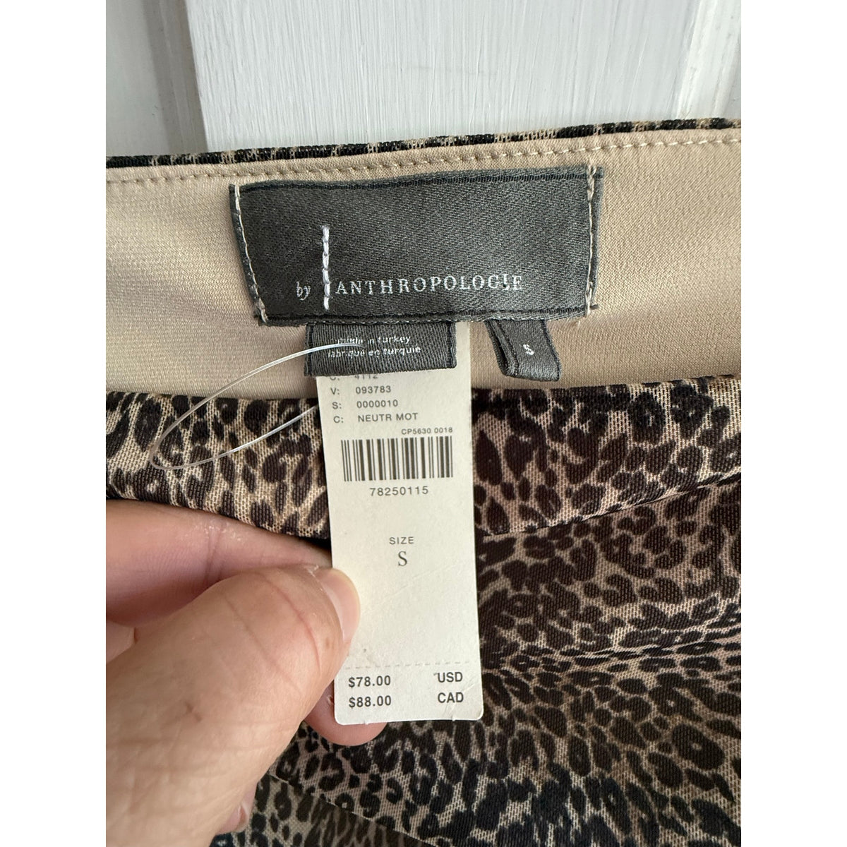 NWT Anthropologie Cheetah Print Ruffled Top S Small Animal Pattern Blouse New
