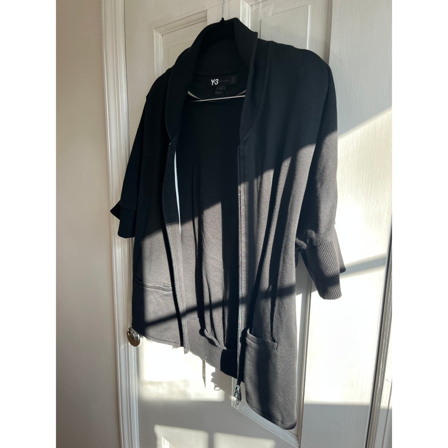 Archival Y-3 Yohji Yamamoto 2008 Heavyweight Terry Short Sleeve Zip Jacket - M
