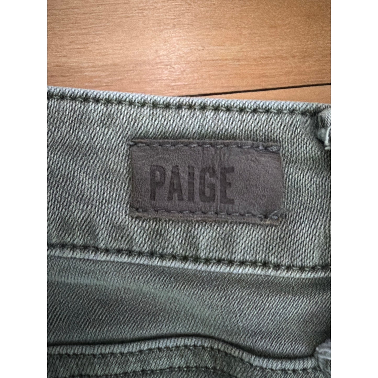 Paige Size 30 Slim Fit Green Cargo Jean