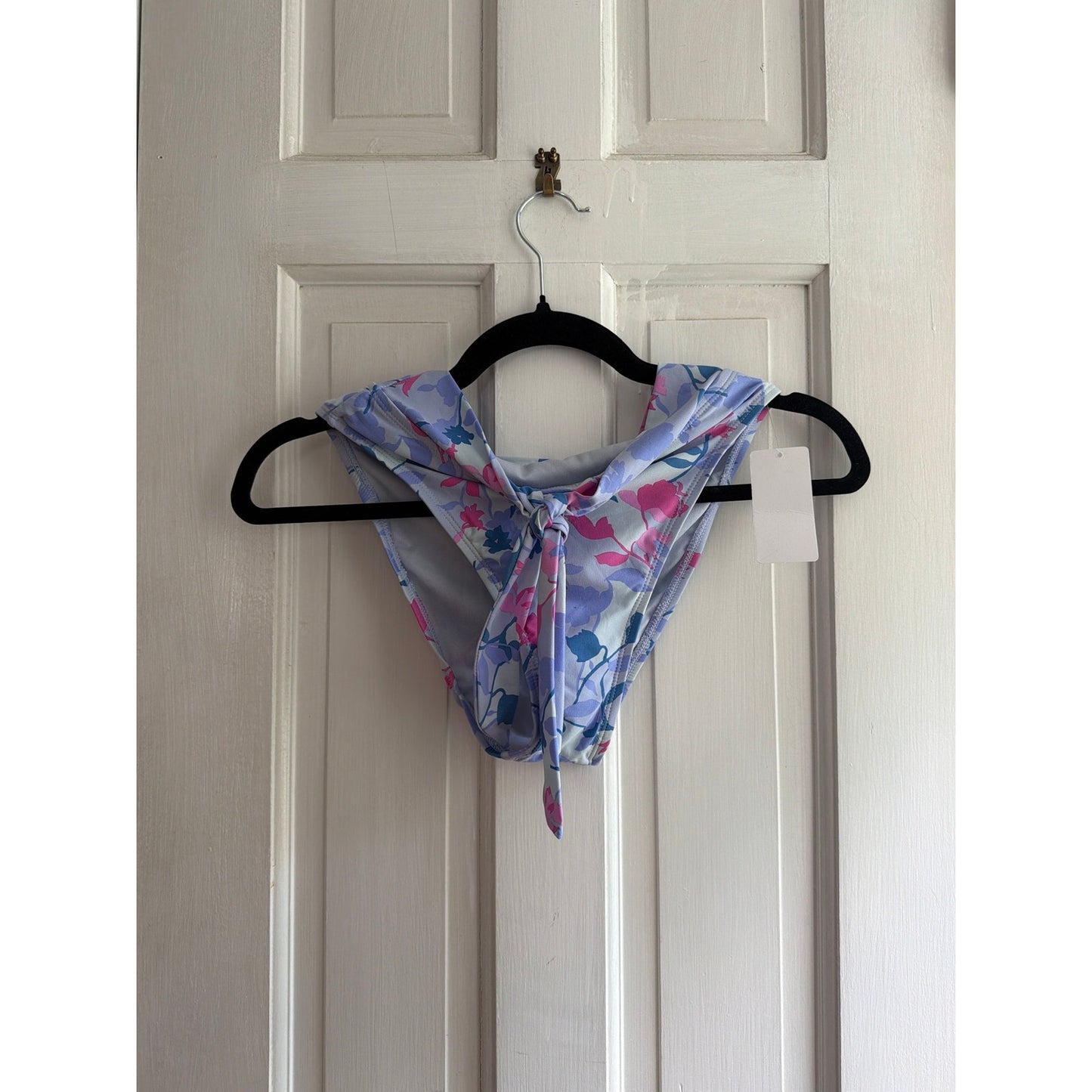 NWT Splendid Size S Pink Blue Purple Floral Pattern Tied Swim Bikini Bottoms