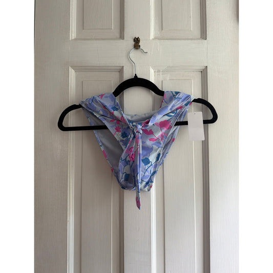 NWT Splendid Size S Pink Blue Purple Floral Pattern Tied Swim Bikini Bottoms