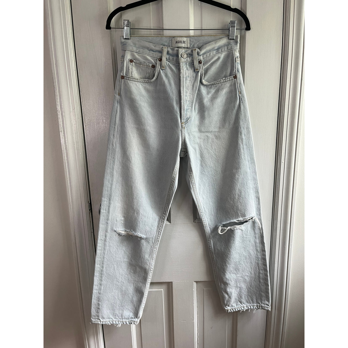 AGOLDE 90s Mid Rise Crop Distressed Straight 23 (Fits 25/26) - 🗽 NYC Cool