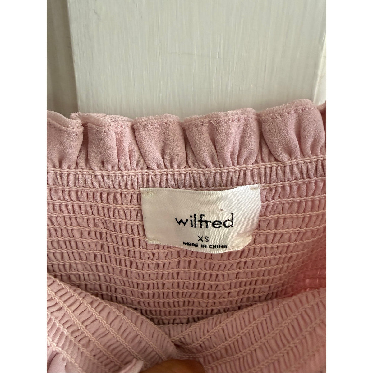 Aritzia Wilfred Pink Smocked Tiered Ruffle Mini Dress - Size XS