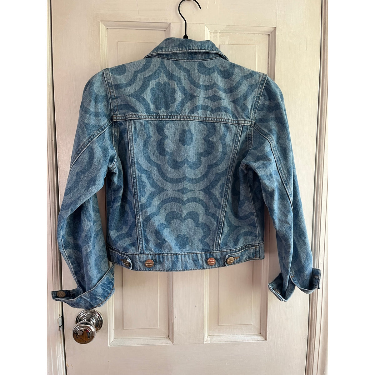 🌸 Damson Madder Dionne Floral Embroidered Denim Jacket US 4 🌸