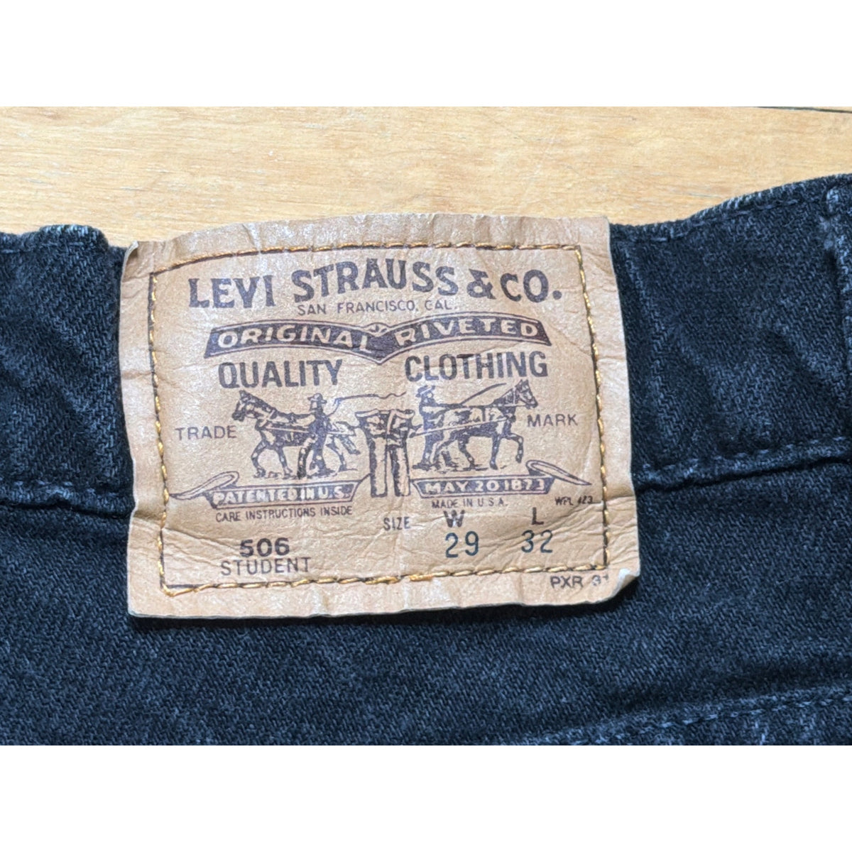 Levi's Premium W29 High Rise Dark Black Distressed Shorts