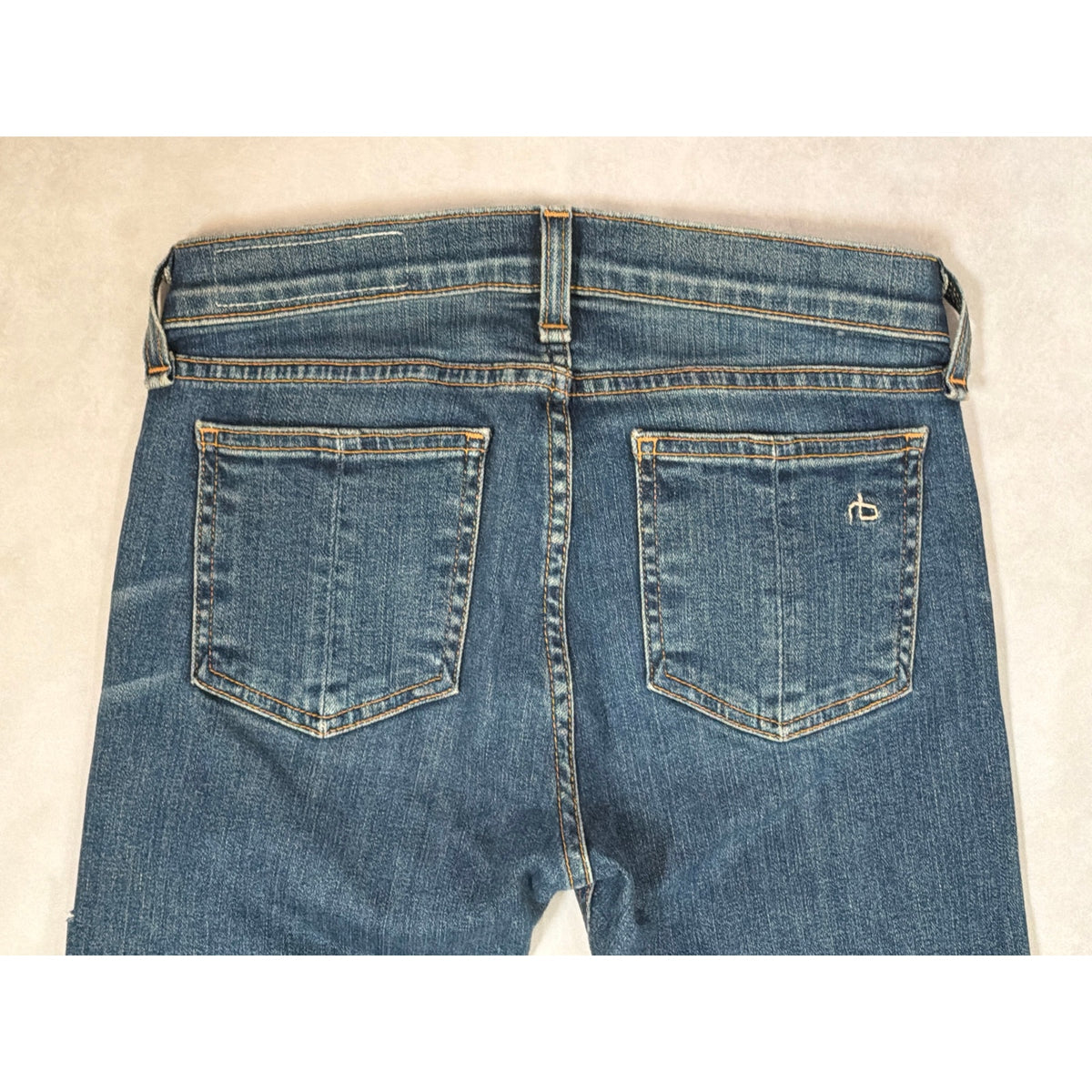 Rag & Bone Size 24 Skinny Capri Jeans Low Rise Y2K Cropped Denim Blue