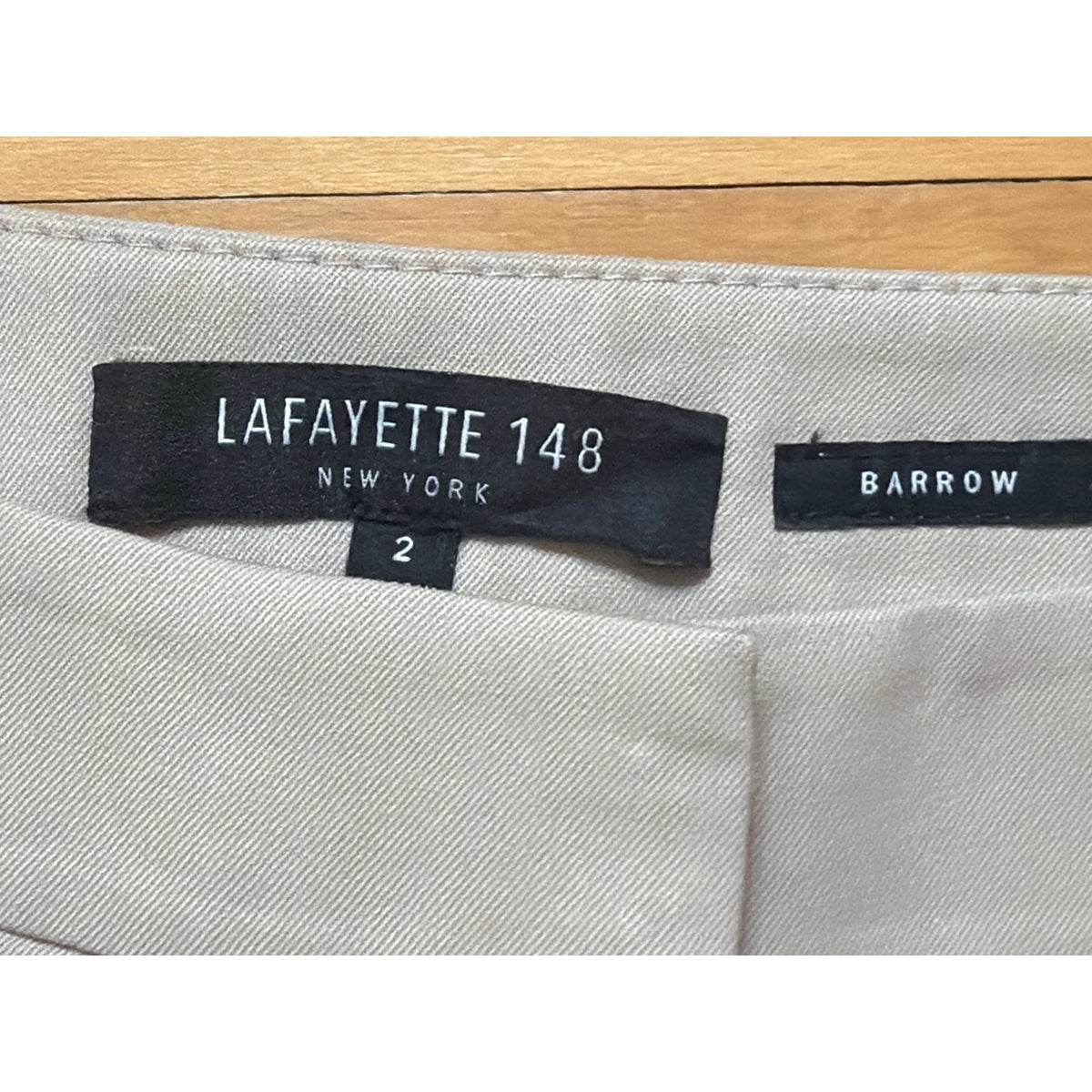 Lafayette 148 Size 2 Beige Mid Rise Borrow Style Pants