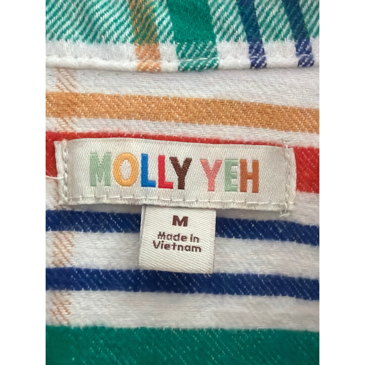 olly Yeh Multicolor Plaid Flannel Button Down Shirt Medium