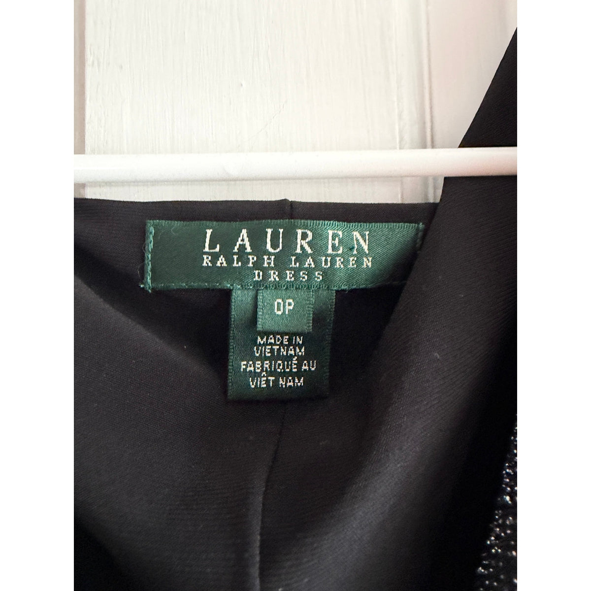 Lauren Ralph Lauren Dress Women's Metallic Black & Silver Dress Size 0P