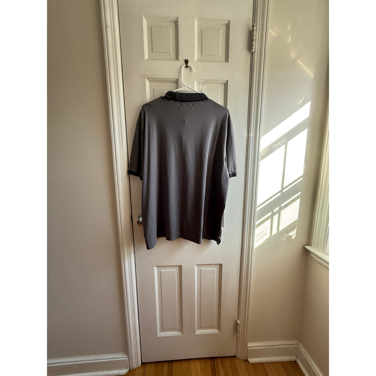 Nordstrom Men's Shop Solid Grey Short Sleeve Piqué Polo Shirt Size XXL EUC