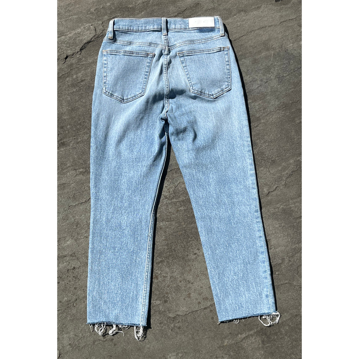 RE/DONE 90s High Rise Ankle Crop 28 Slim Straight Light Wash Denim Revolve 👖✨