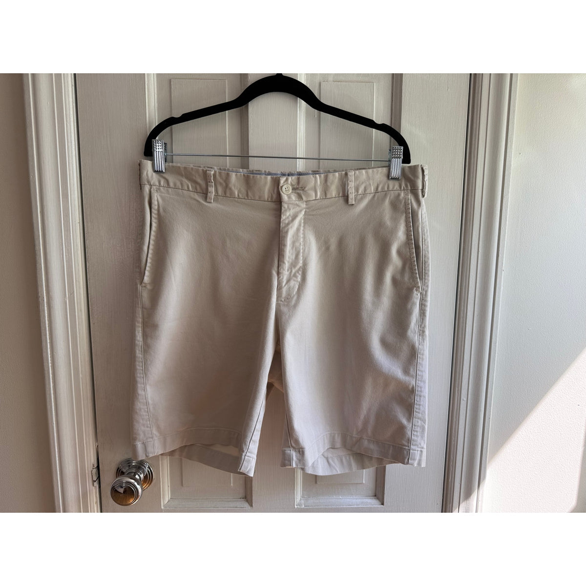 Peter Millar Pima Cotton Chino Shorts - Men's Size 34 - Beige/Tan