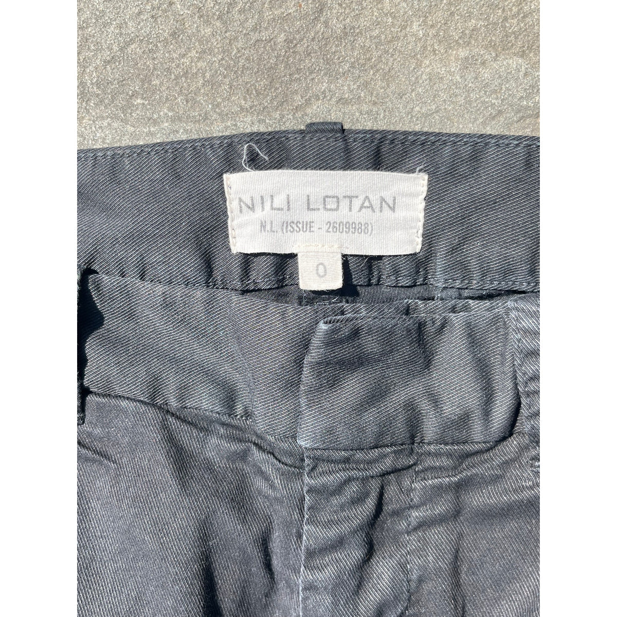 Nili Lotan East Hampton Cropped Raw Hem Black Pants Sz 0 (more like 2/4)