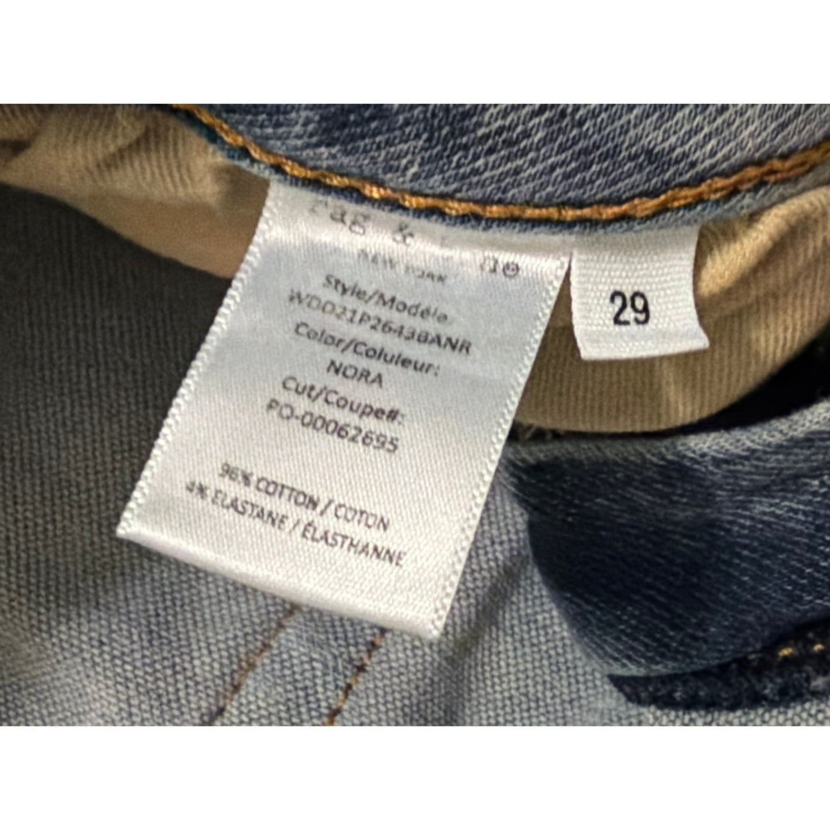 Rag & Bone Size 29 Distressed Low Rise Light Wash "Nora" Jeans