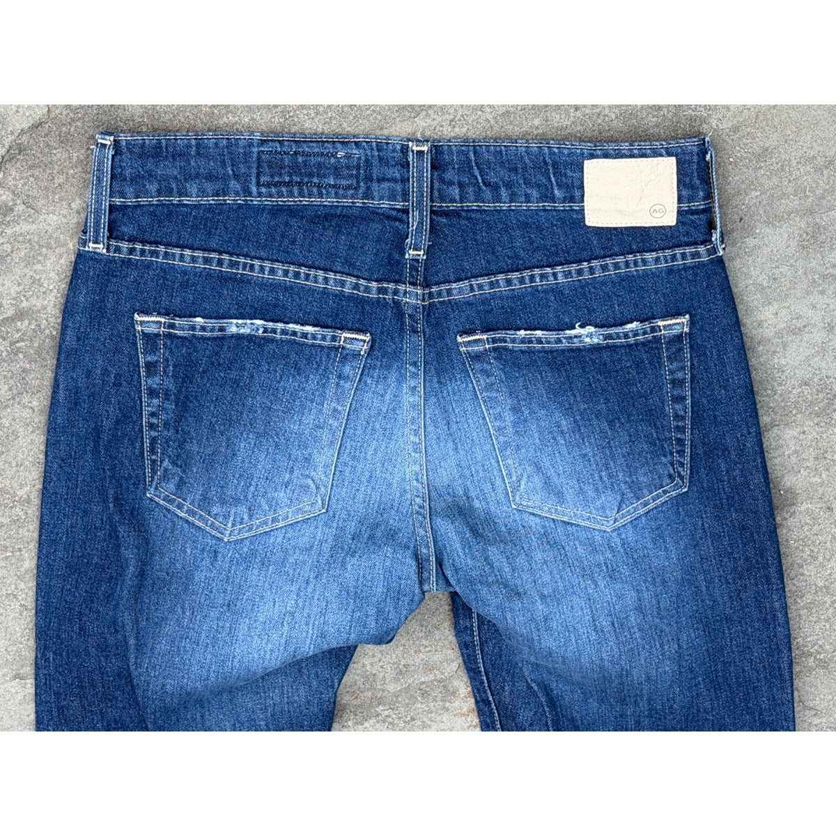 AG Adriano Goldschmied The Ex-Boyfriend Slim Distressed Jeans Size 27