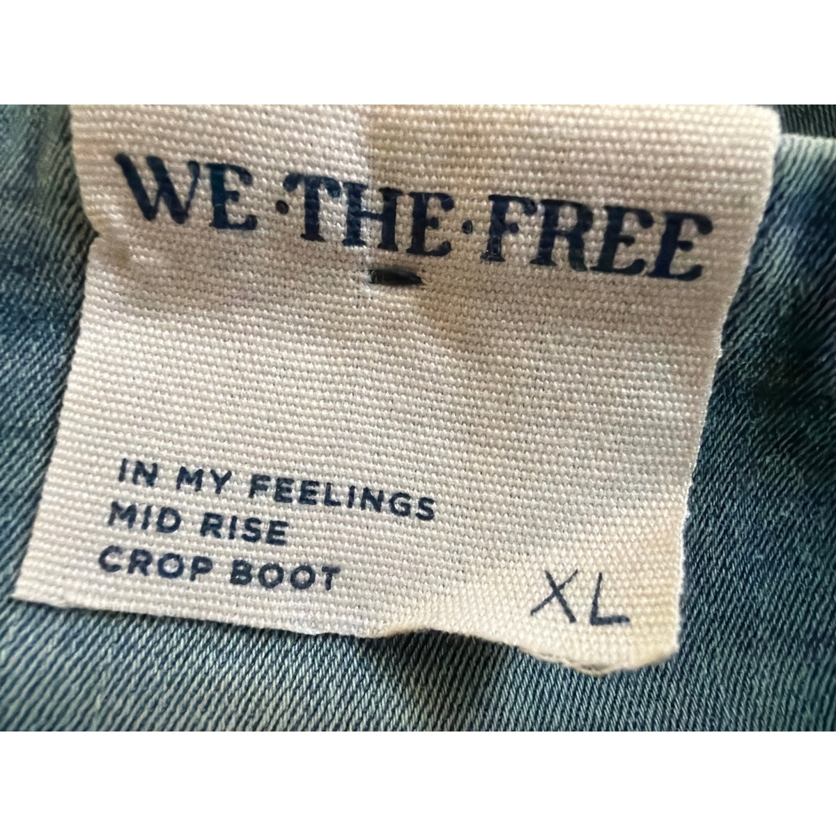 We The Free XL High Rise Wide Leg Jeans Light Wash Stretch Fit Cropped
