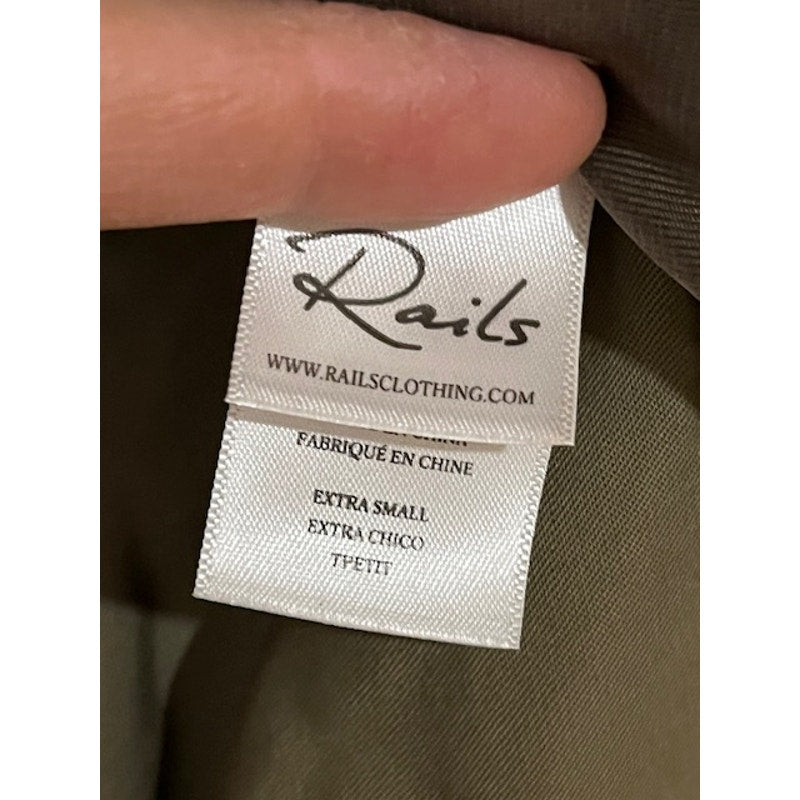 Rails Ace Military Bomber Patches Jacket - West Coast style- Sz XS