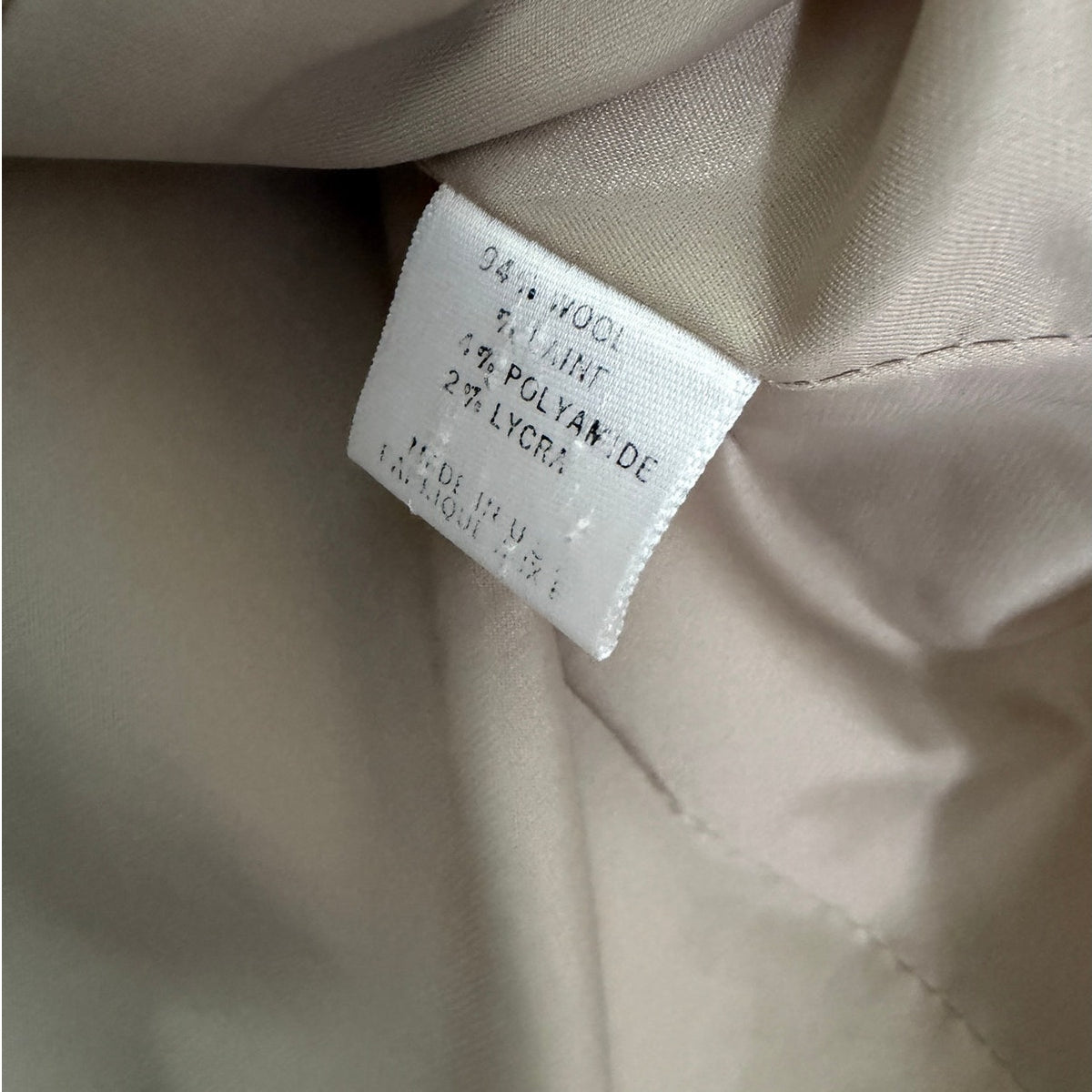 Theory Women's 0 Beige Wool Blend 2-Button Fitted Blazer Suit Jacket USA EUC