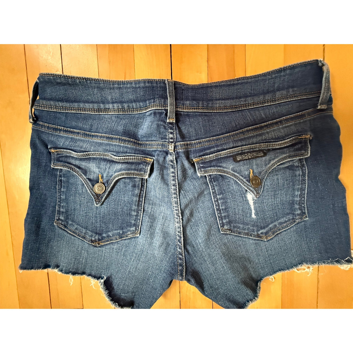 Hudson Mid Rise Denim Cut-Off Shorts | Size 29 | Dark Wash | EUC | Distressed
