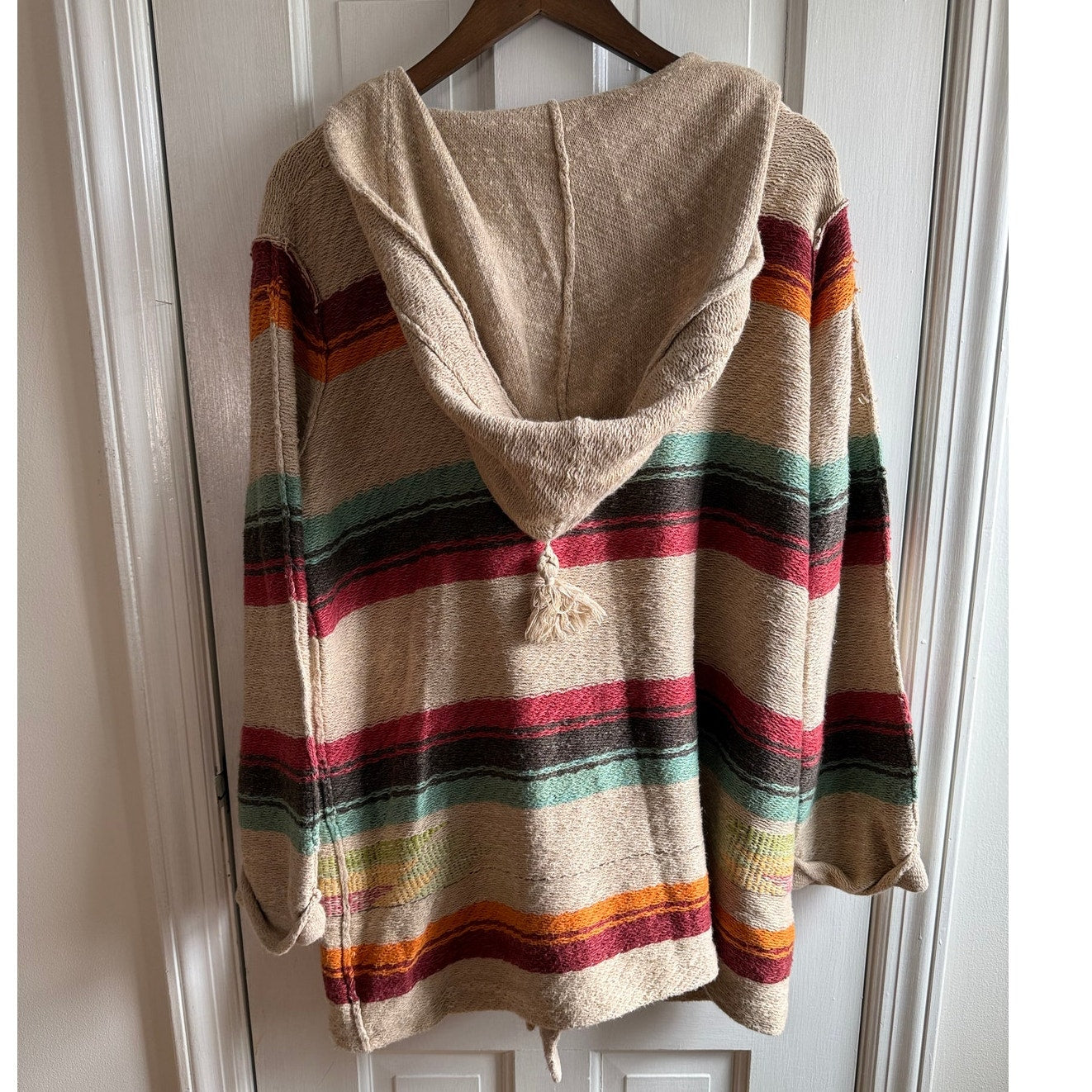 Vintage Ralph Lauren Southwestern Hooded Knit Toggle Cardigan