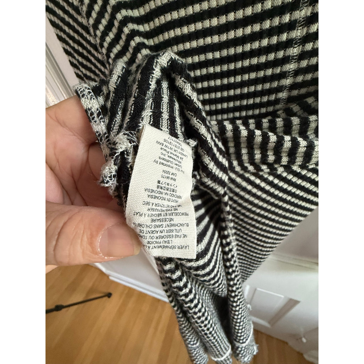 We The Free Free People Zebra Striped Henley Knit Dress Size XS