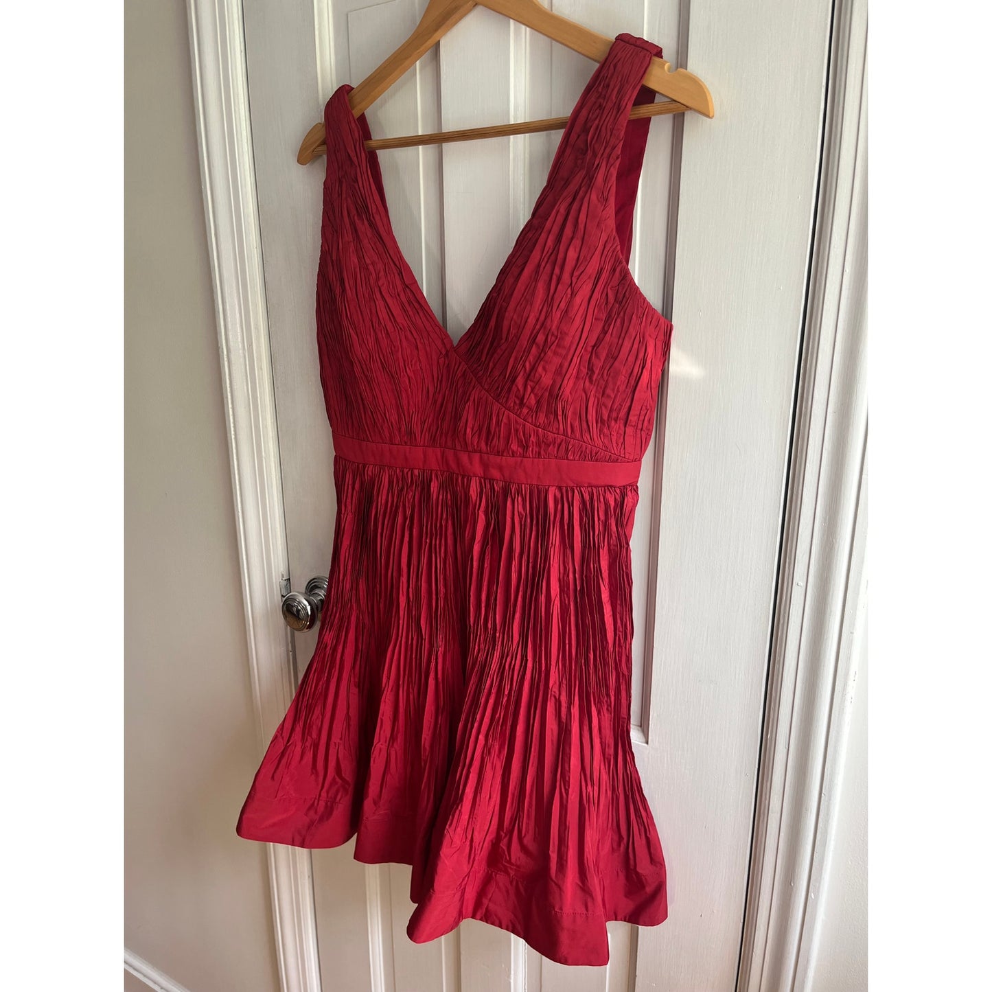 ✨ NWT Alexis Marilou Red Pleated Mini Dress M ✨ Wedding Guest Showstopper