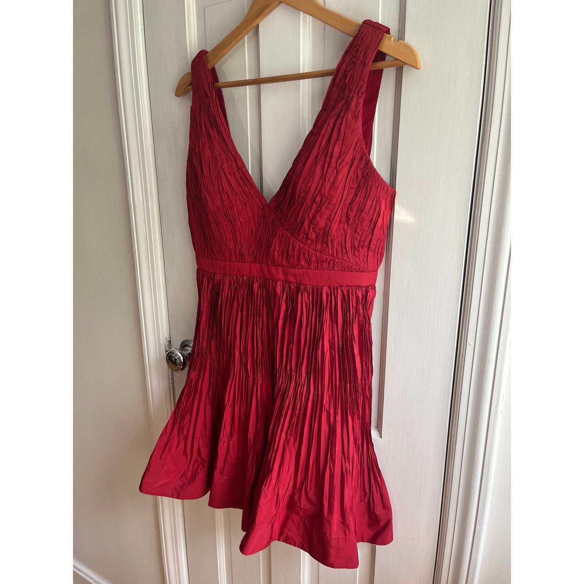 ✨ NWT Alexis Marilou Red Pleated Mini Dress M ✨ Wedding Guest Showstopper