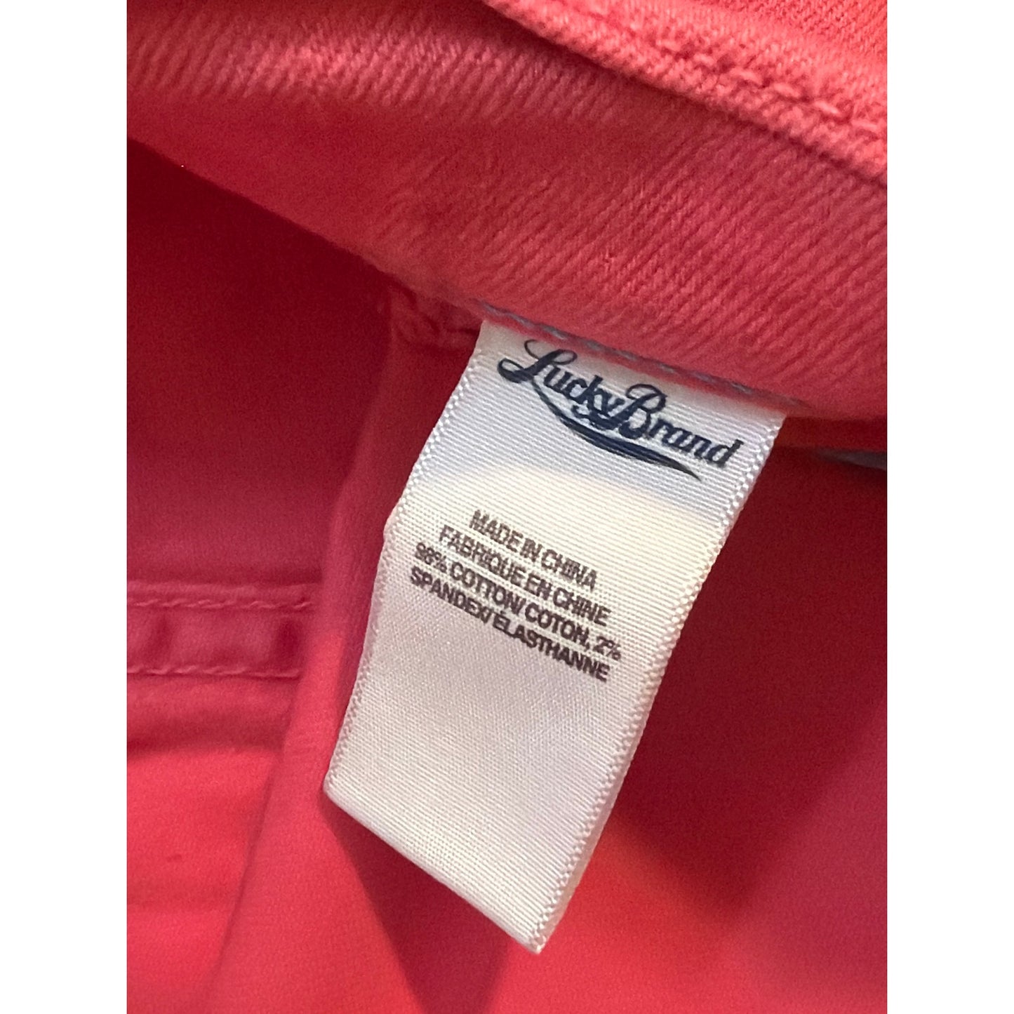 Lucky Brand Size 29 Neon Pink Sofia Skinny Jean