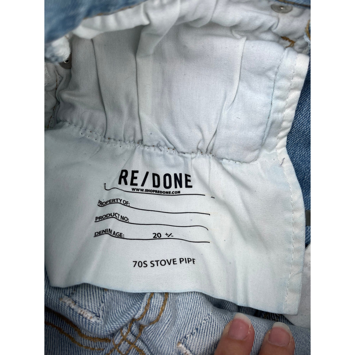 NWT RE/DONE 70s Stovepipe Jeans River Fade Light Wash 24 🦋