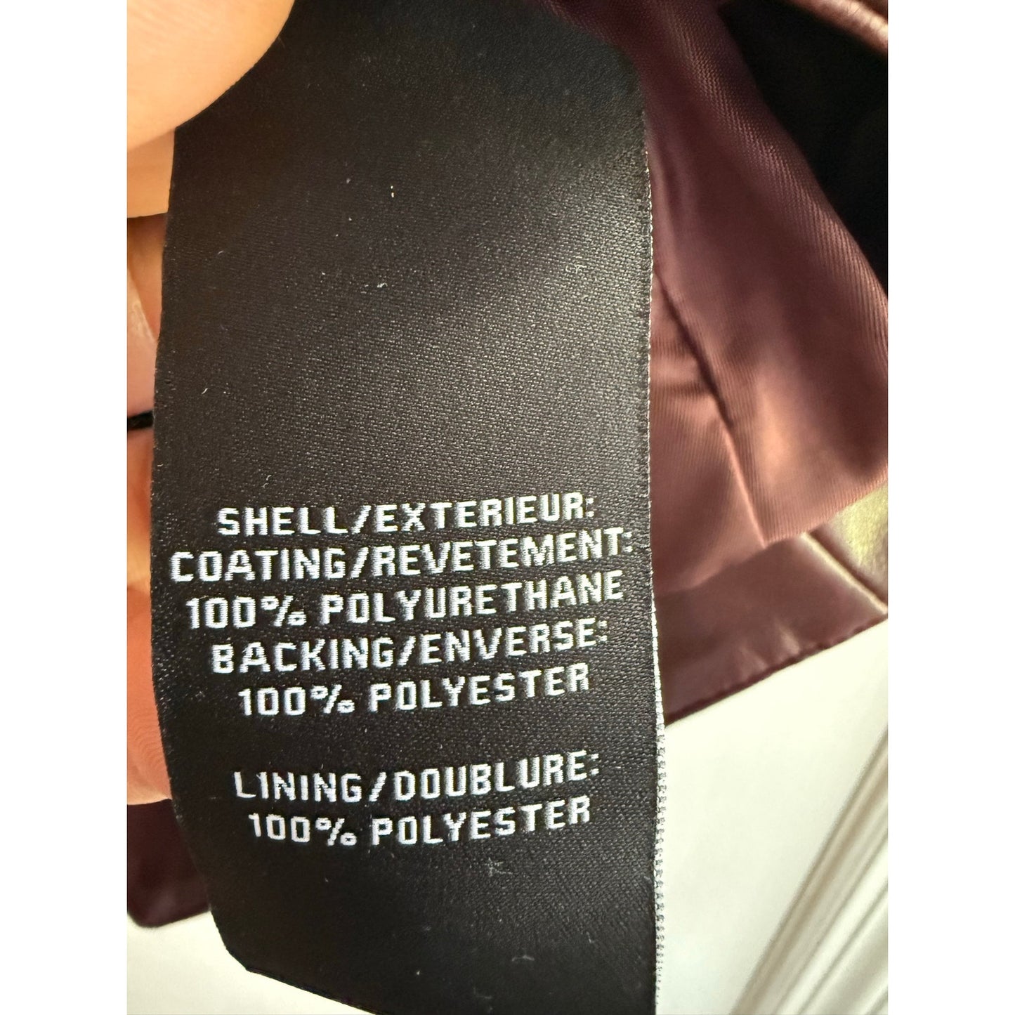 7 For All Mankind NWT Burgundy Faux Leather Moto Vest Jacket Women's Size M