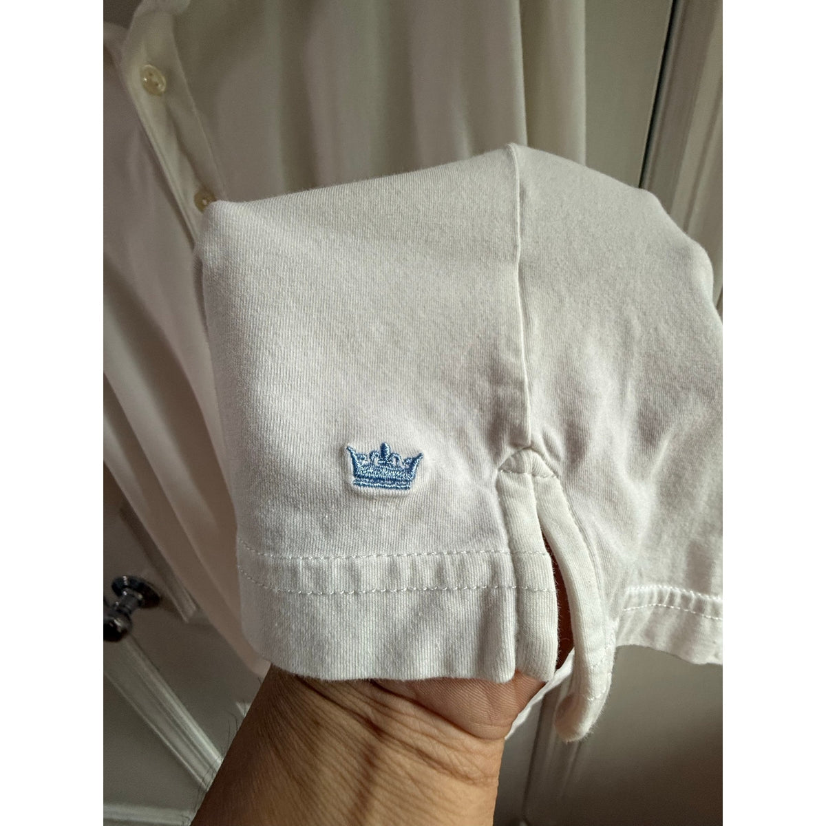 Peter Millar White Polo Shirt Regular Fit with Pocket Men's Large EUC