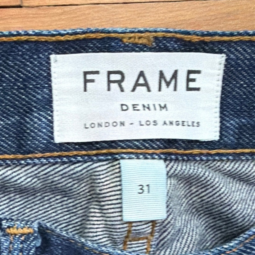 Frame Denim Size 32 Dark Wash Mid Rise Straight Leg jeans