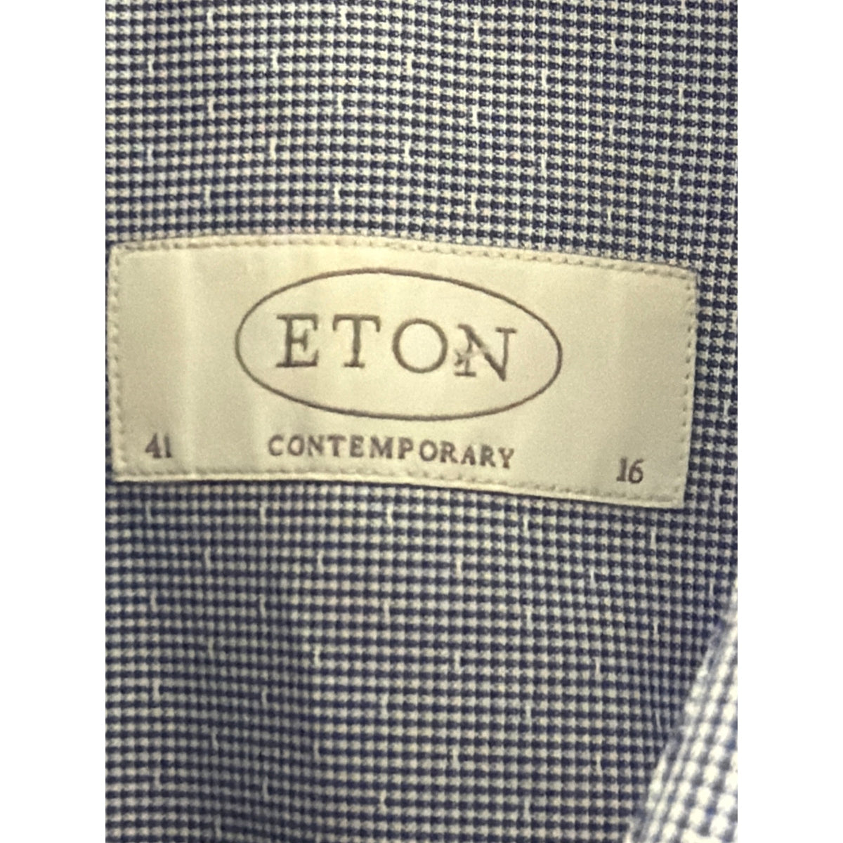 Eton Slim Fit Dress Shirt Men 41 16 Light Blue Signature Twill Cotton EUC