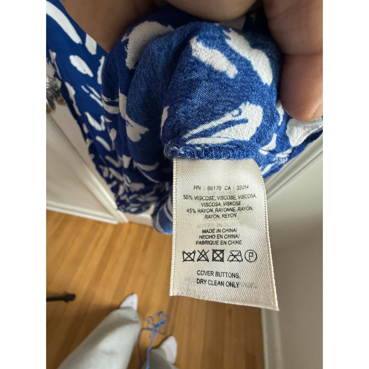 Maeve Anthropologie Caravane Drop Waist Dress | Blue & White | Size M | EUC