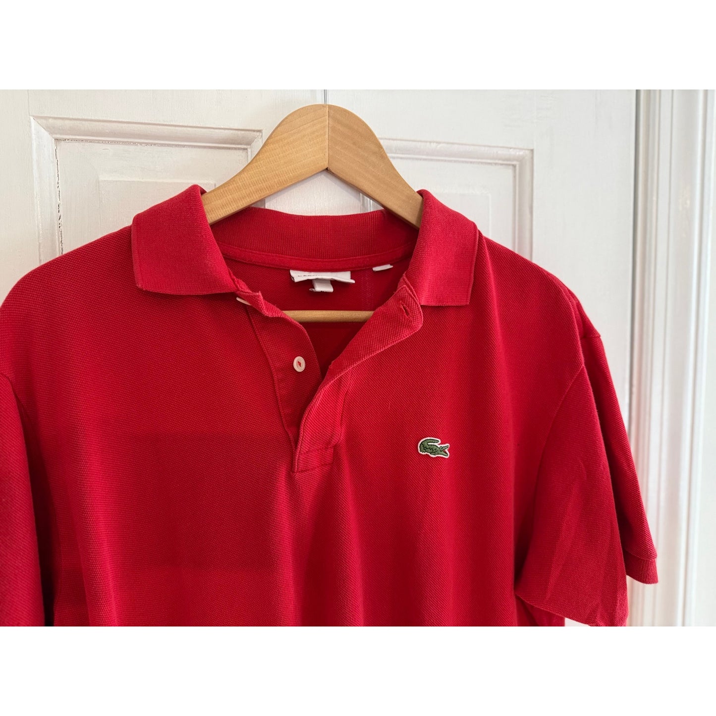 Classic Fit Red Lacoste Polo Size Small