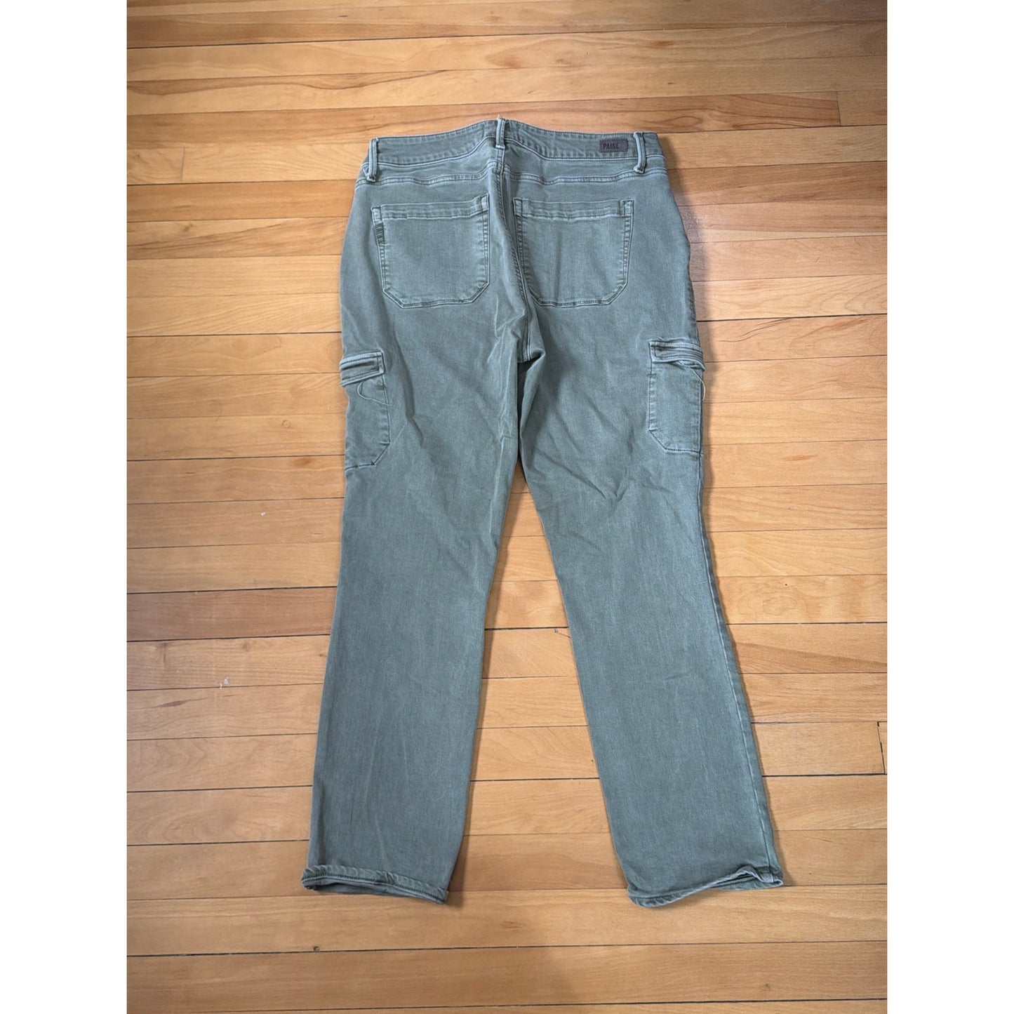 Paige Size 30 Slim Fit Green Cargo Jean