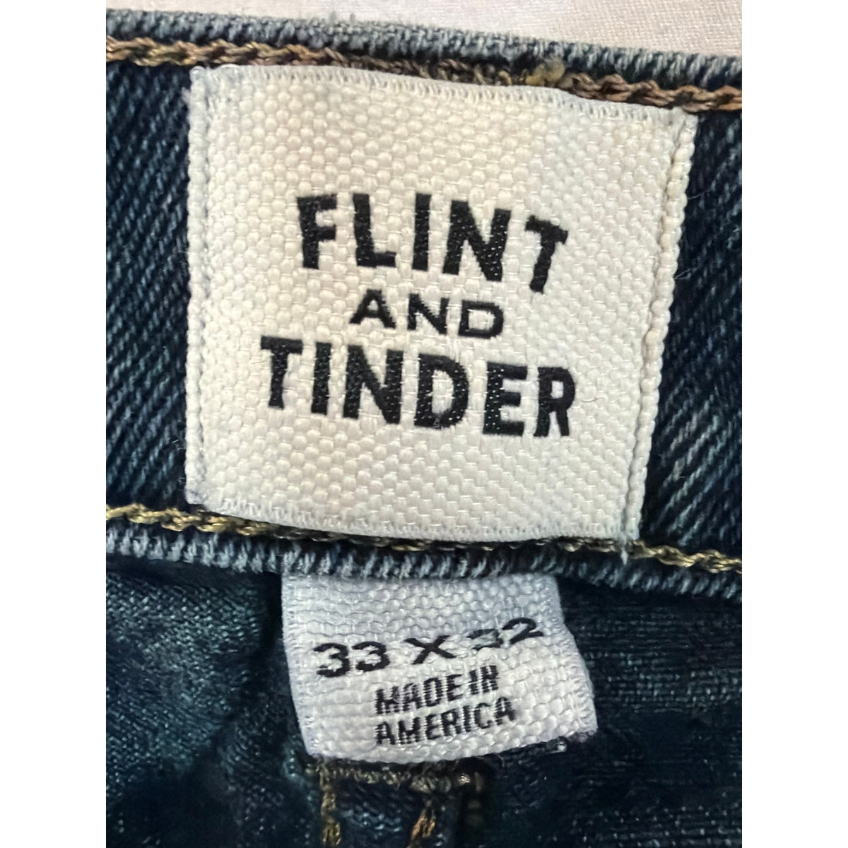 Flint and Tinder Slim Fit Jeans Mens 33x32 Gray Made in USA Huckberry Denim Pant