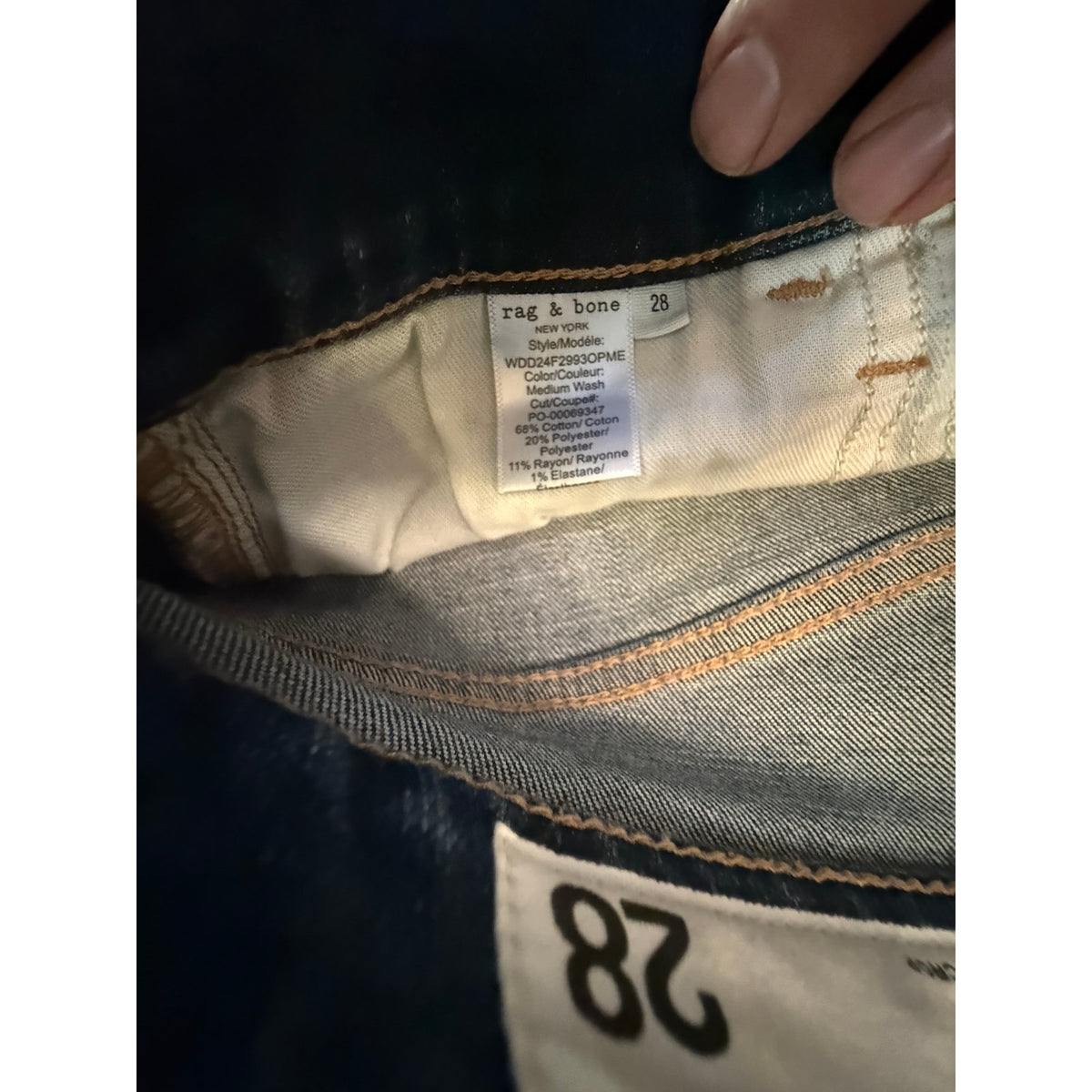 Rag & Bone Sofie High-Rise Wide-Leg Blue Jeans Size 28 EUC
