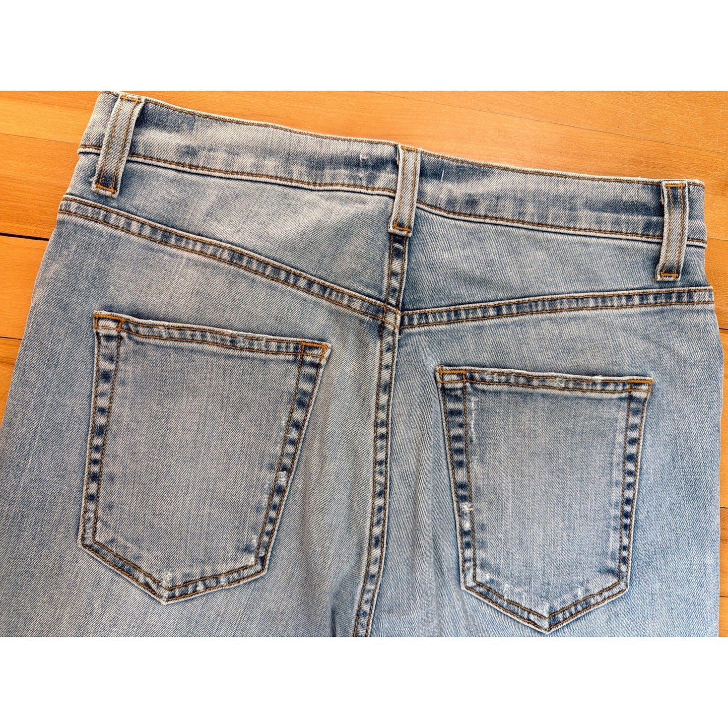 Ramy Brook Distressed Jeans Size 27 High Rise Slim Shark Bite Made in USA EUC