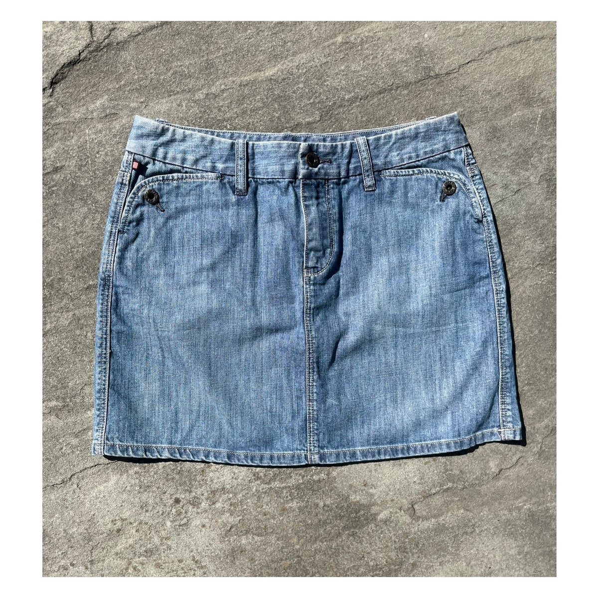 Vtg Polo Jeans Co Ralph Lauren Denim Mini Skirt RL-67 Y2K Utility Sz 6 29/30
